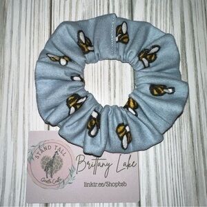 $7ea or 3/$15 Light blue bee ultra soft hair scrunchie new